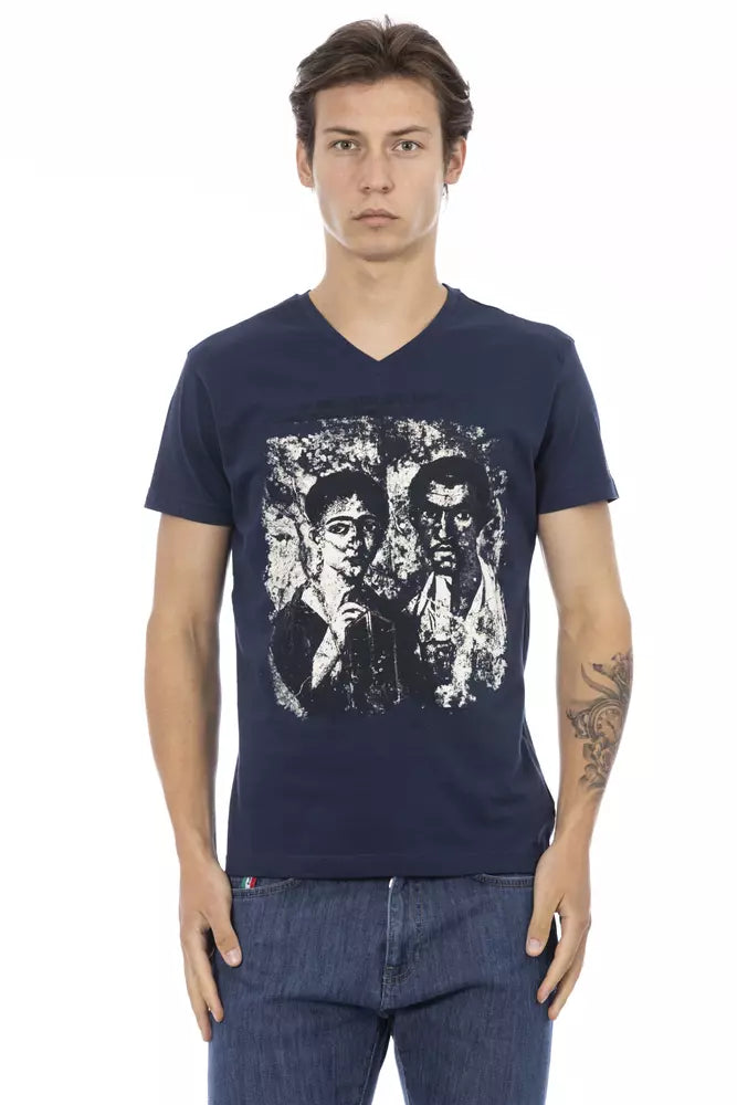 Trussardi Action Blue Cotton T-Shirt