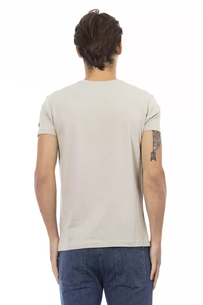 Trussardi Action Beige Cotton T-Shirt
