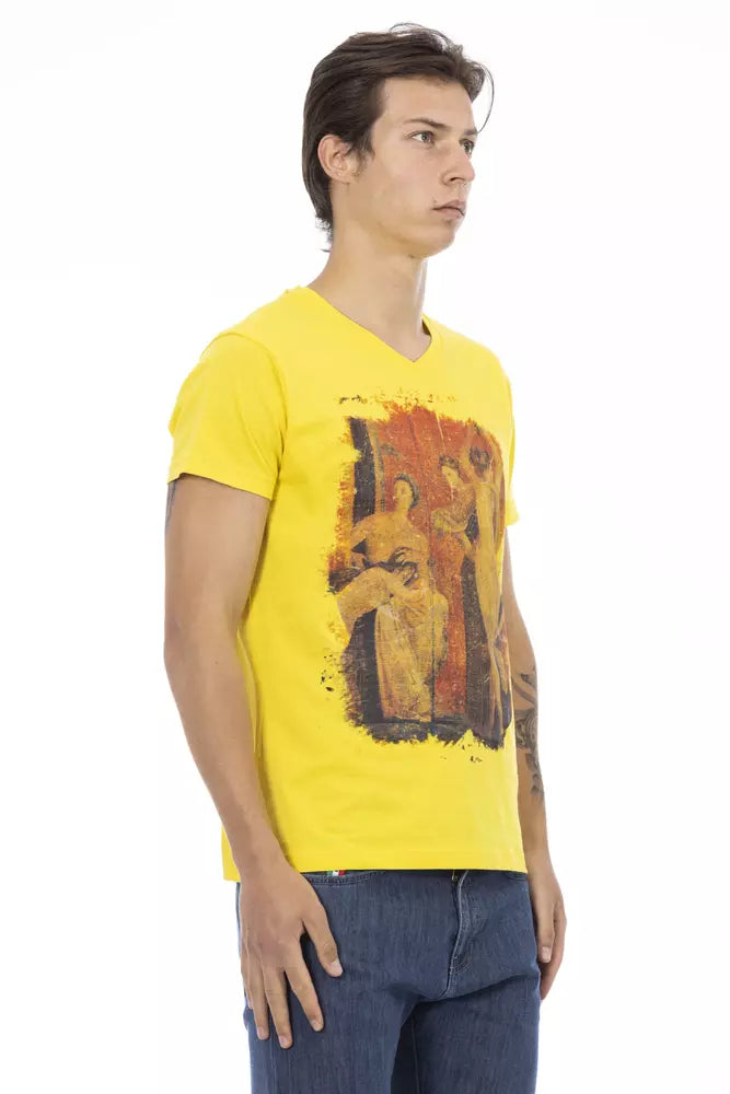 Trussardi Action Yellow Cotton T-Shirt