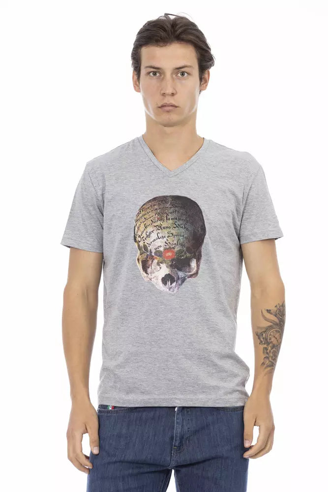 Trussardi Action Gray Cotton Men's T-Shirt | Regal Royce