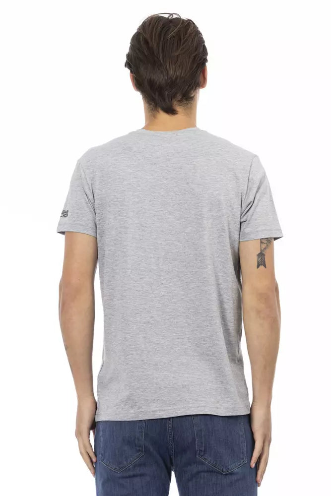 Trussardi Action Gray Cotton Men's T-Shirt | Regal Royce
