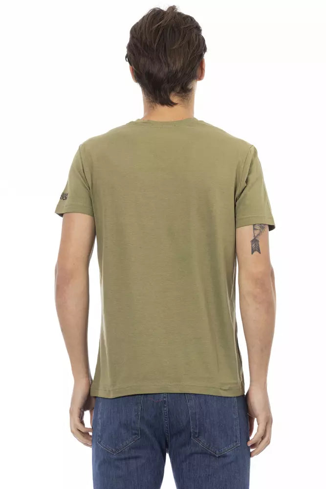 Trussardi Action Green Cotton T-Shirt