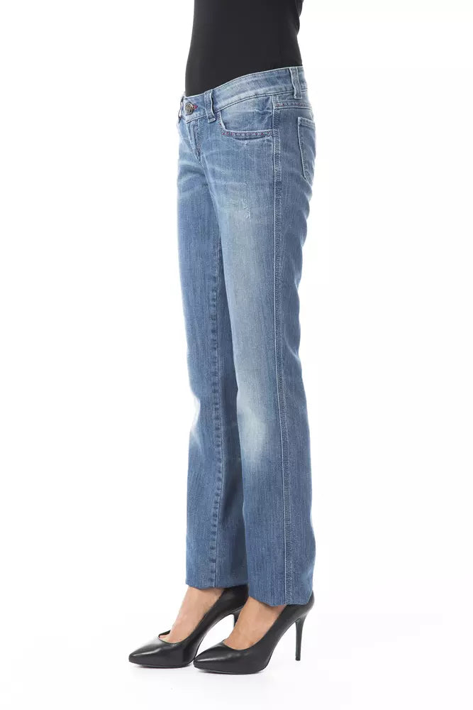 BYBLOS Blue Cotton Women Jeans | Regal Royce