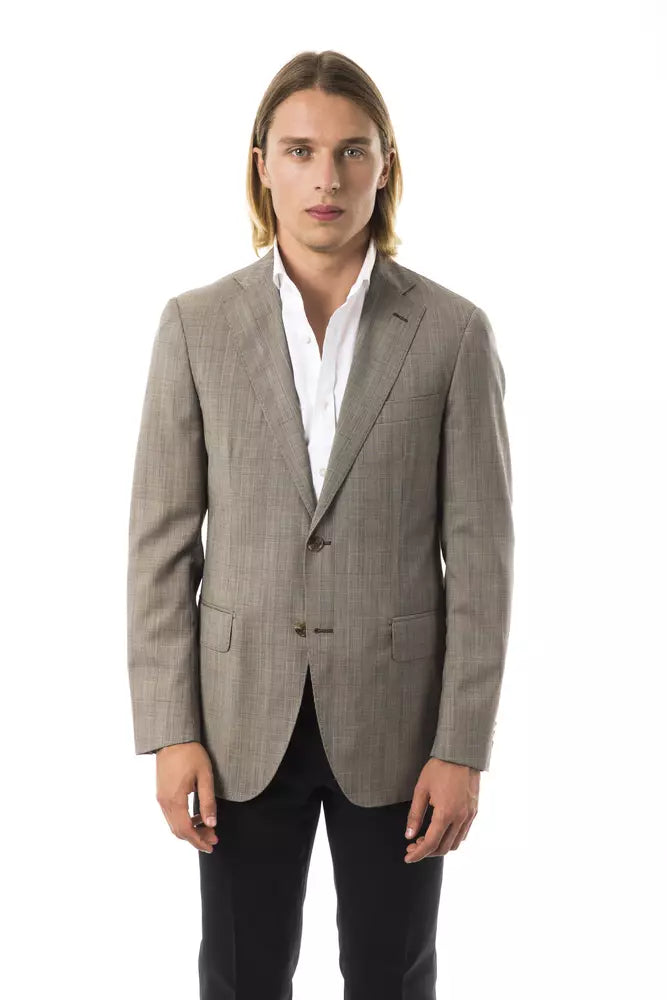 Uominitaliani Gray Wool Mens Blazer | Regal Royce