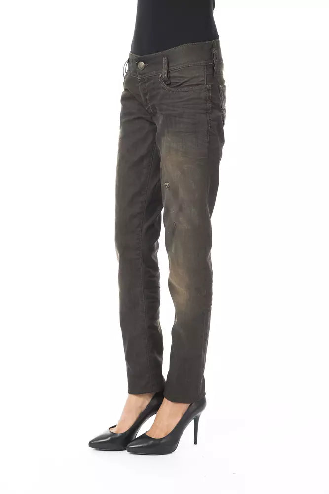 BYBLOS Black Cotton Women Jeans | Regal Royce