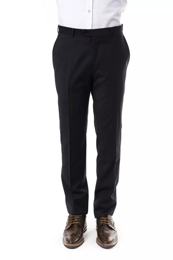 Uominitaliani Gray Wool Men Pants | Regal Royce