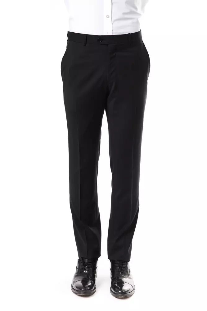 Uominitaliani Gray Wool Men's Suit Pants | Regal Royce