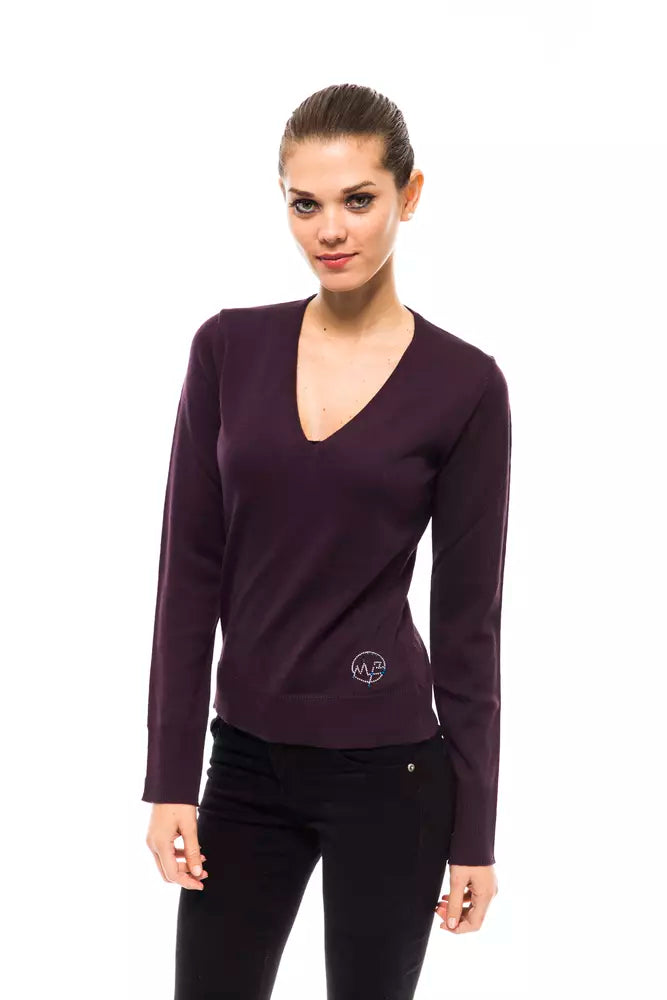Montana Blu Purple Wool Women Sweater | Regal Royce
