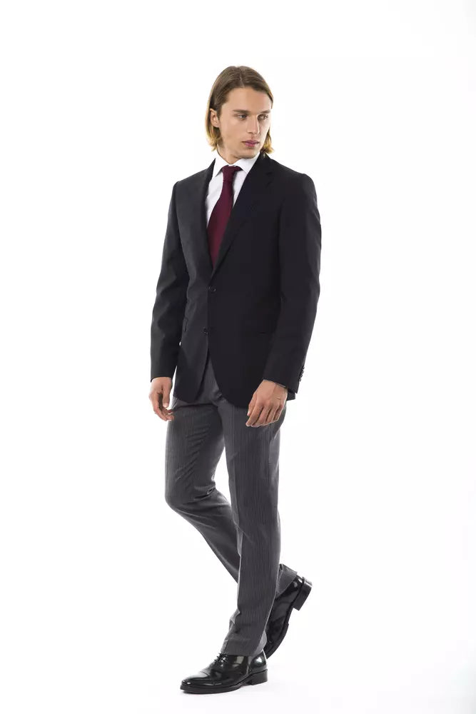 Uominitaliani Black Wool Men's Blazer | Regal Royce