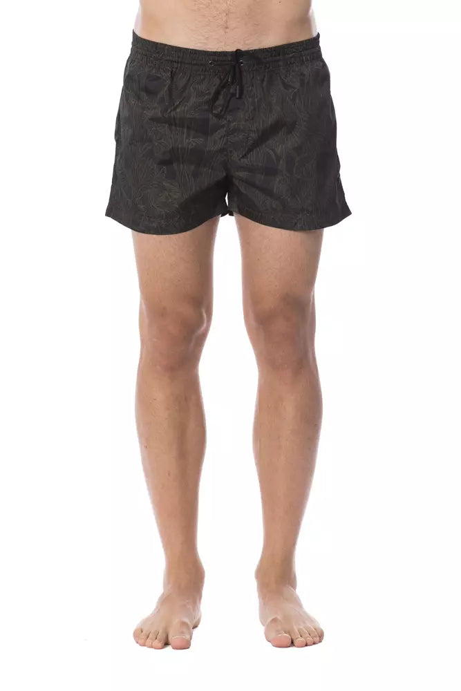 Roberto Cavalli Sport Army Polyester Men Swimwear | Regal Royce