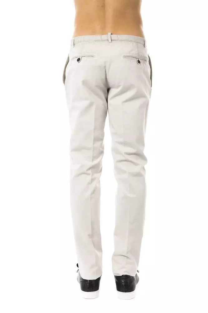 Uominitaliani Gray Cotton Men Pant | Regal Royce
