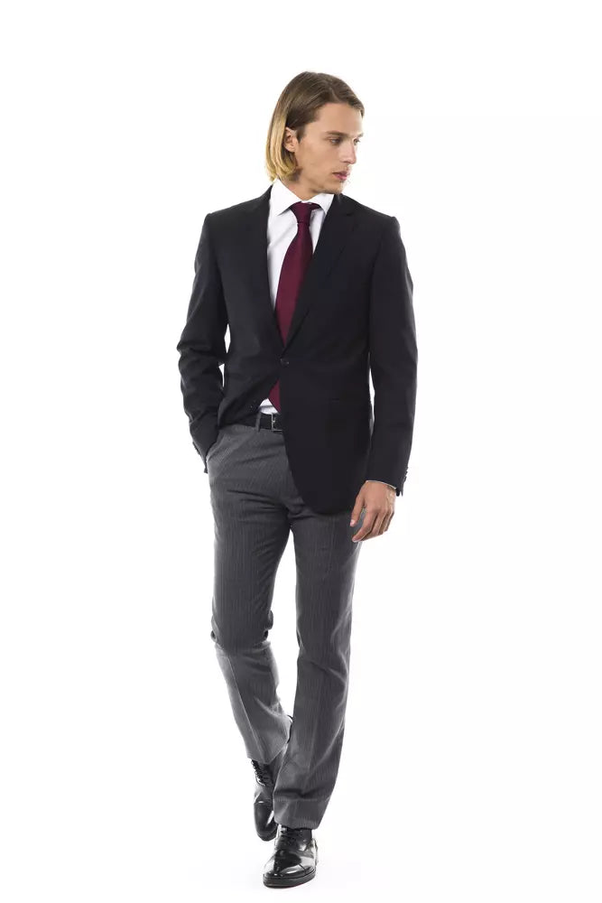 Uominitaliani Black Wool Men's Blazer | Regal Royce