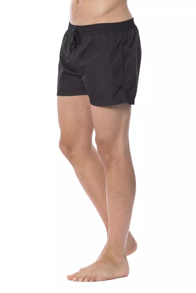 Roberto Cavalli Sport Black Polyester Men's Swimshorts | Regal Royce