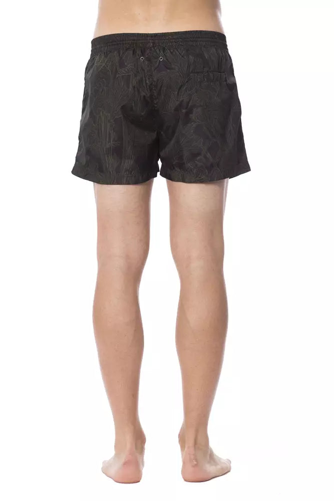 Roberto Cavalli Sport Army Polyester Men Swimwear | Regal Royce