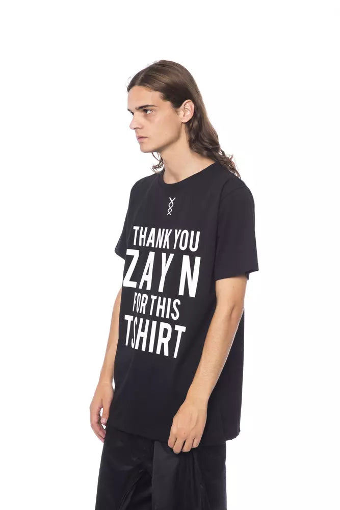 Nicolo Tonetto Black Cotton Men T-Shirt | Regal Royce