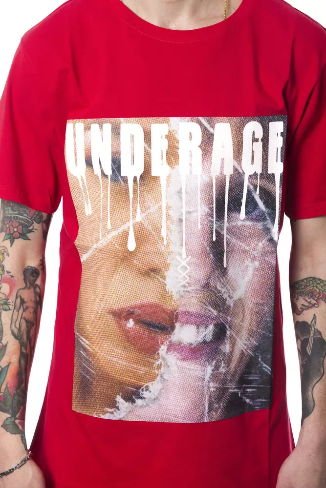 Nicolo Tonetto Red Cotton Men's T-Shirt | Regal Royce