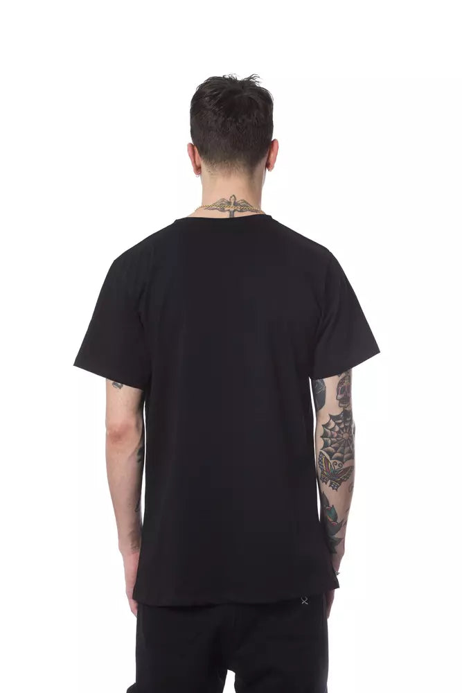 Nicolo Tonetto Black Cotton Men T-Shirt | Regal Royce
