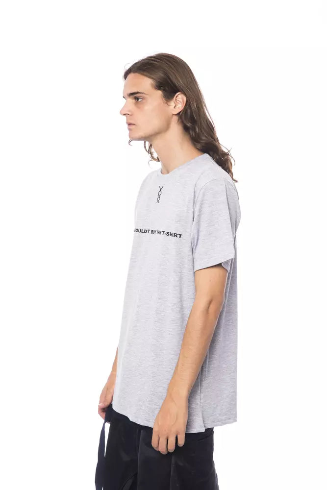 Nicolo Tonetto Gray Cotton Men T-Shirt | Regal Royce