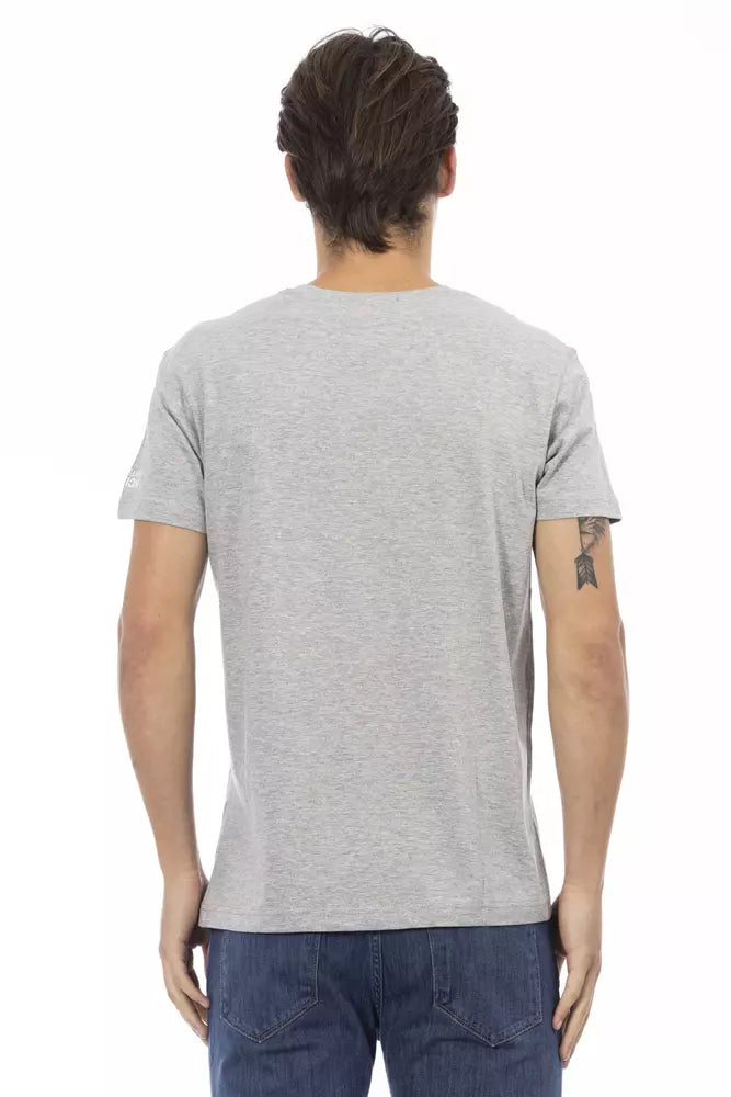 Trussardi Action Gray Cotton T-Shirt
