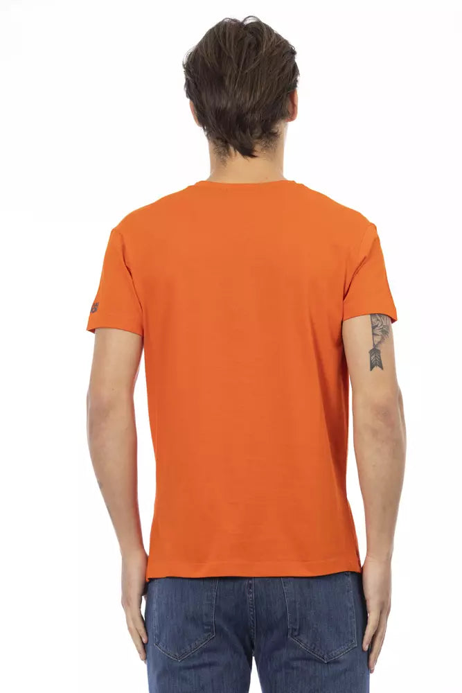 Trussardi Action Orange Cotton Men's T-Shirt | Regal Royce