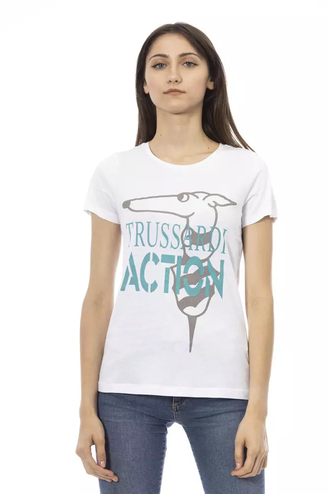 Trussardi Action White Cotton T-Shirt | Regal Royce