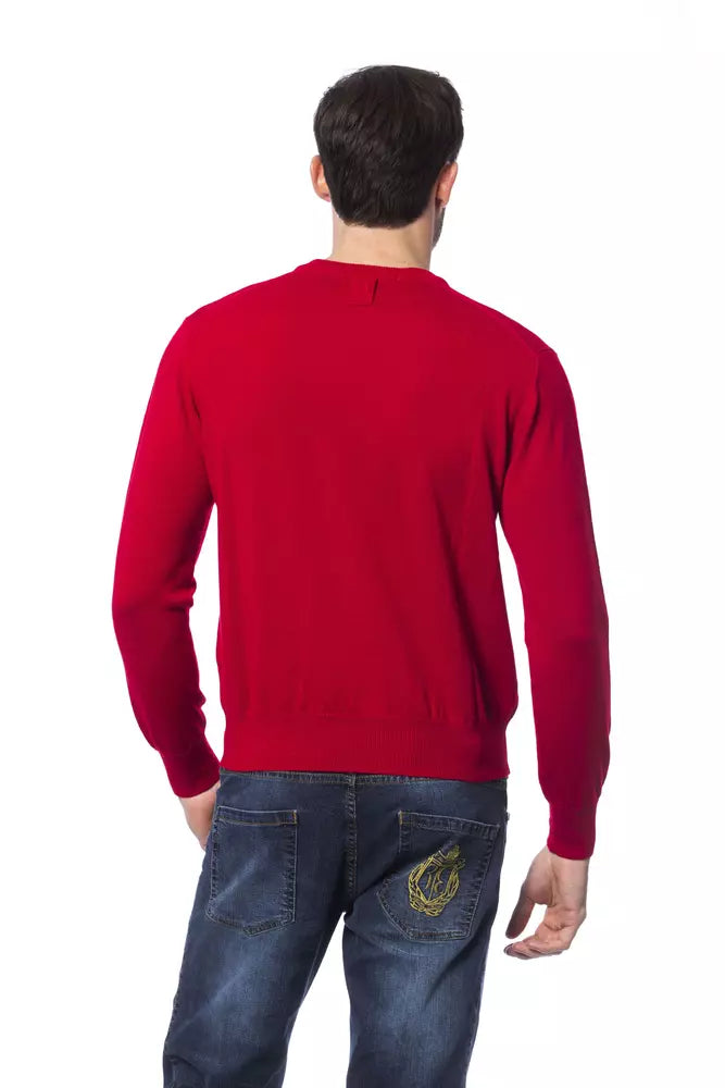 Billionaire Italian Couture Red Merino Wool Sweater
