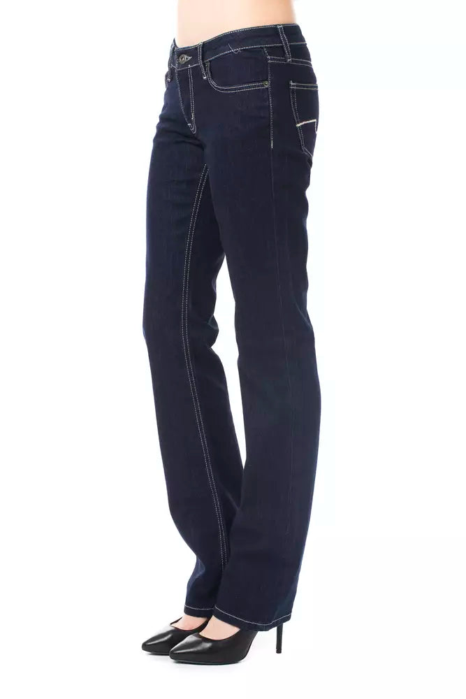 Ungaro Fever Blue Cotton Women Jeans | Regal Royce