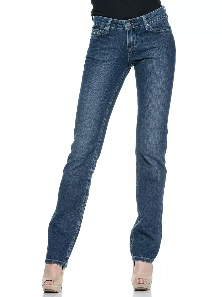 Ungaro Fever Blue Cotton Women Jeans | Regal Royce