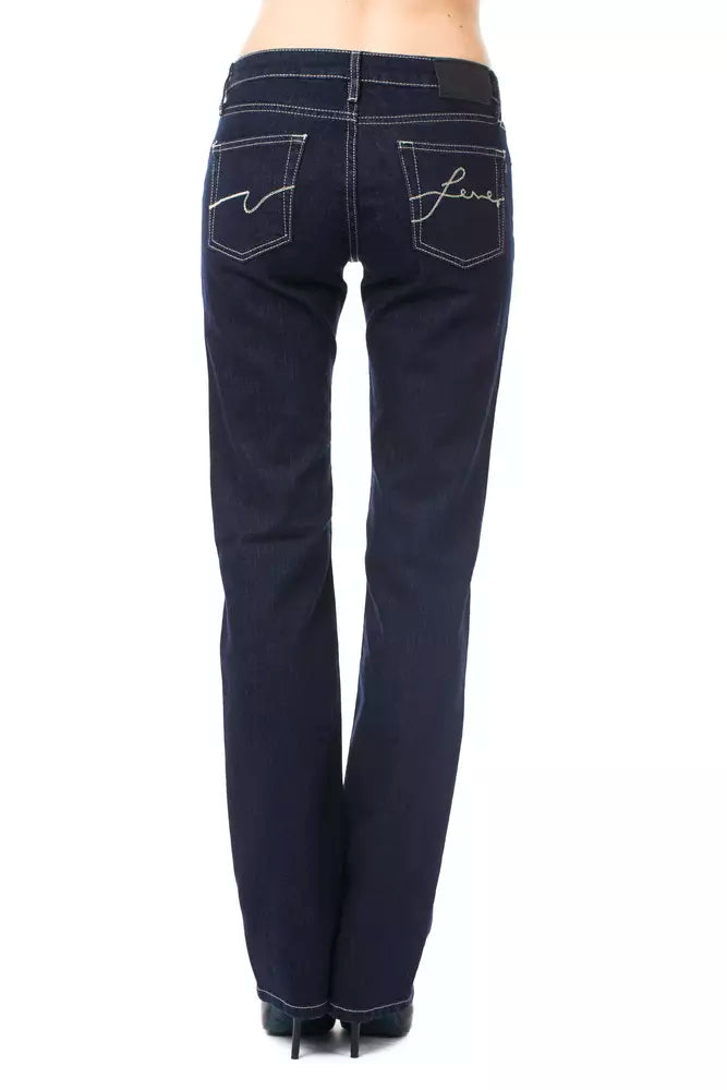 Ungaro Fever Blue Cotton Women Jeans | Regal Royce