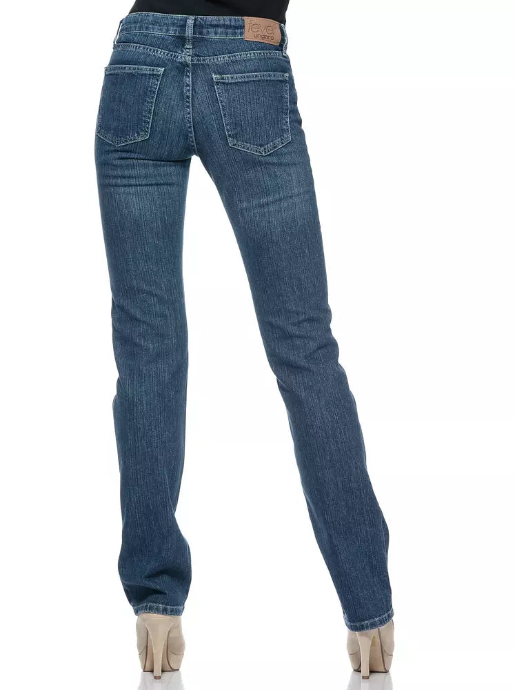 Ungaro Fever Blue Cotton Women Jeans | Regal Royce