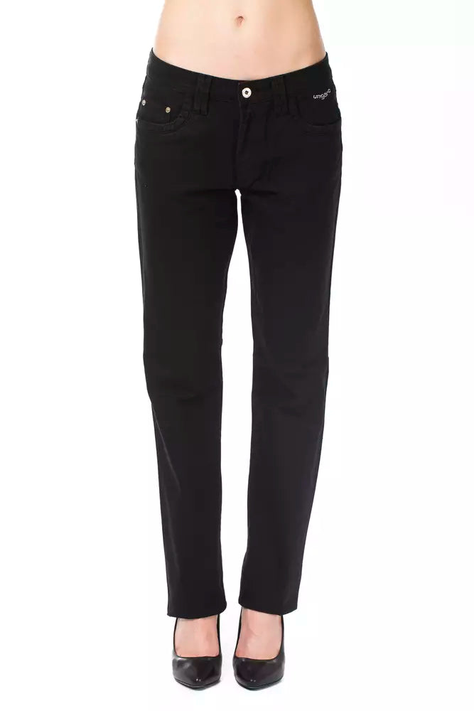Ungaro Fever Black Cotton Women's Pants | Regal Royce