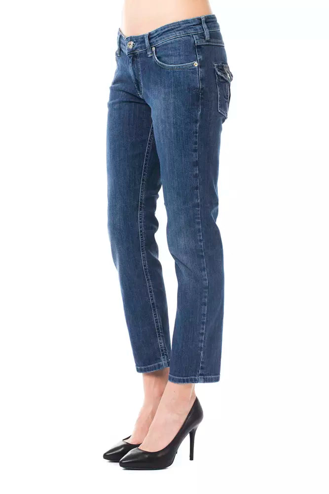 Ungaro Fever Light Blue Cotton Women Jeans | Regal Royce