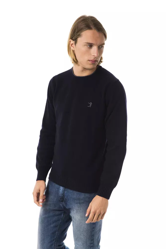 Uominitaliani Blue Wool Men Sweater | Regal Royce