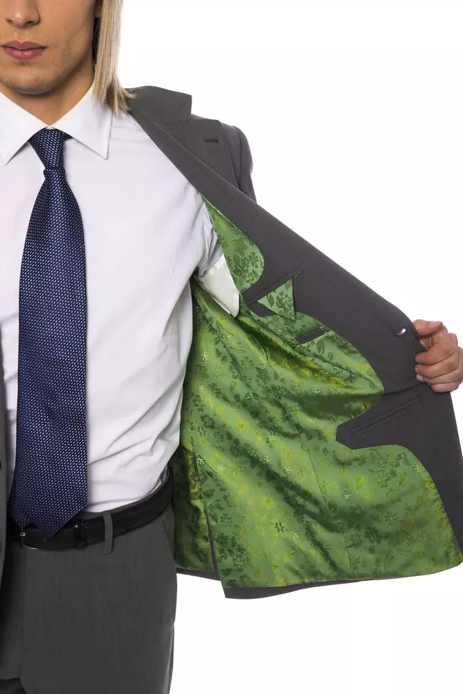 Billionaire Italian Couture Gray Wool Men's Blazer | Regal Royce