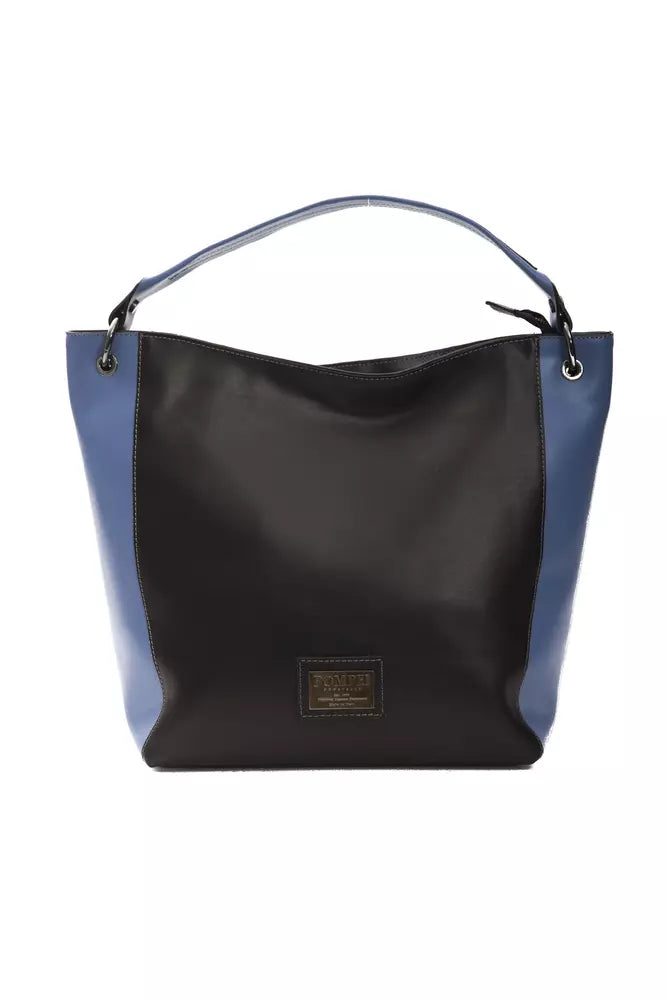 Pompei Donatella Black Leather Women Shoulder Bag | Regal Royce