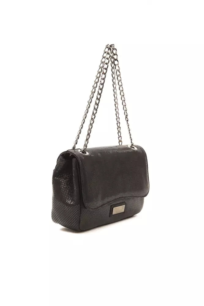Pompei Donatella Black Leather Women Crossbody Bag | Regal Royce
