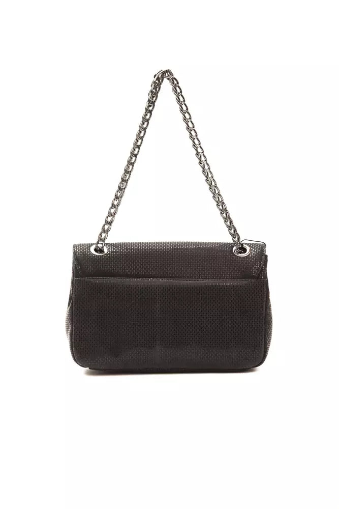 Pompei Donatella Black Leather Women Crossbody Bag | Regal Royce