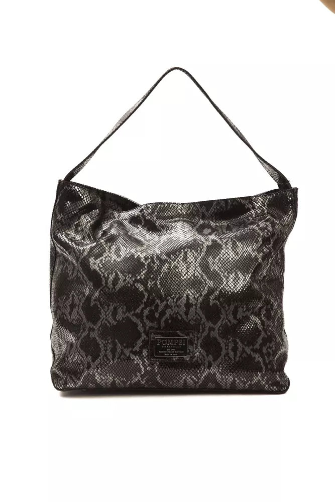 Pompei Donatella Gray Leather Women Shoulder Bag | Regal Royce