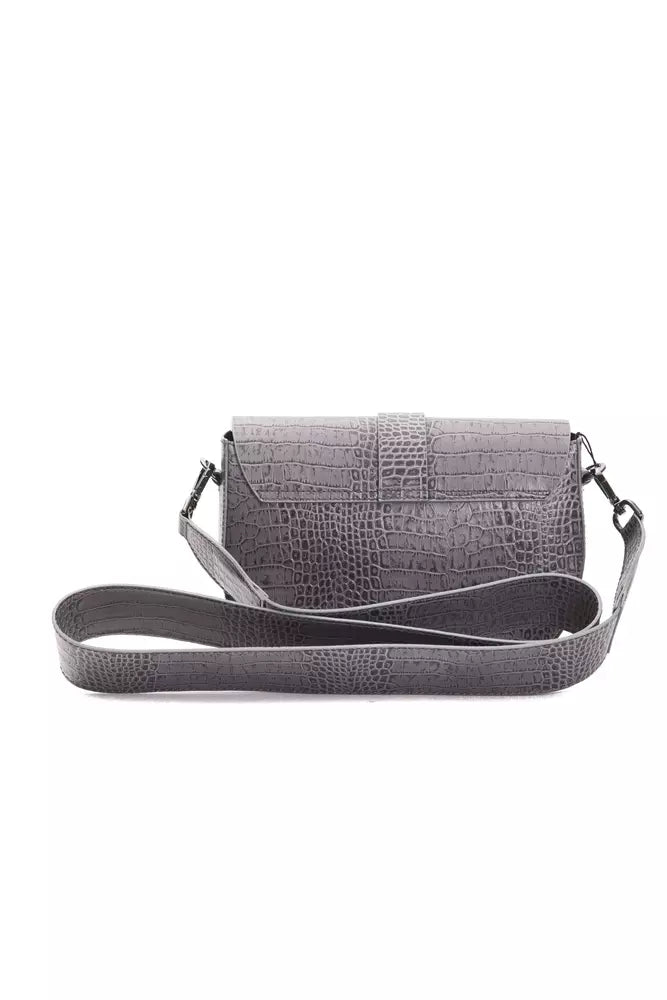 Pompei Donatella Gray Leather Women Crossbody Bag | Regal Royce
