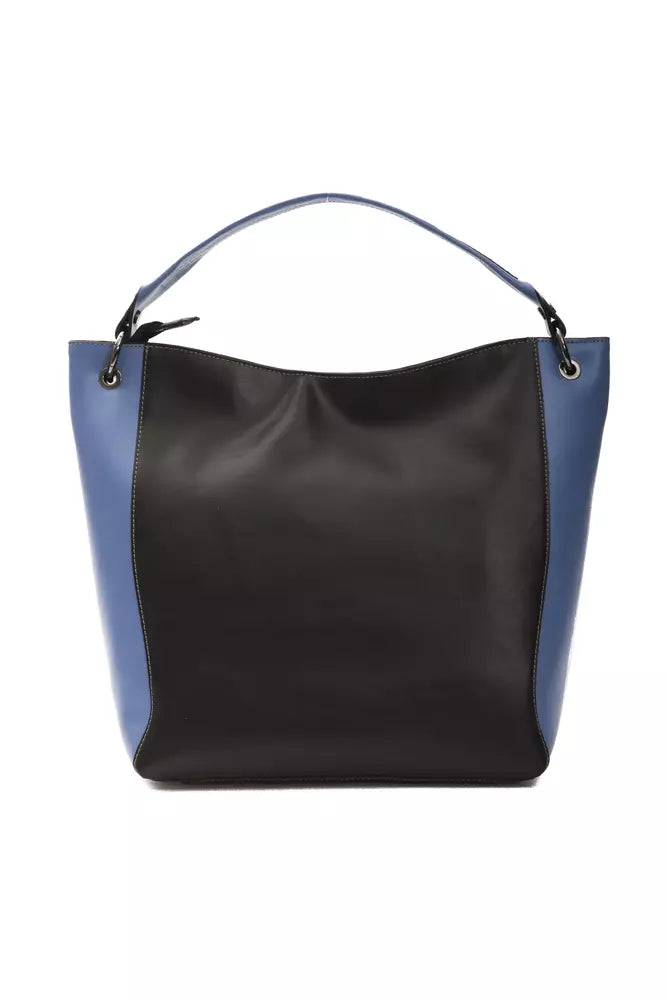 Pompei Donatella Black Leather Women Shoulder Bag | Regal Royce