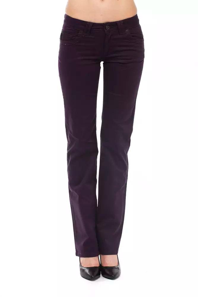 Ungaro Fever Purple Cotton Women Jeans | Regal Royce