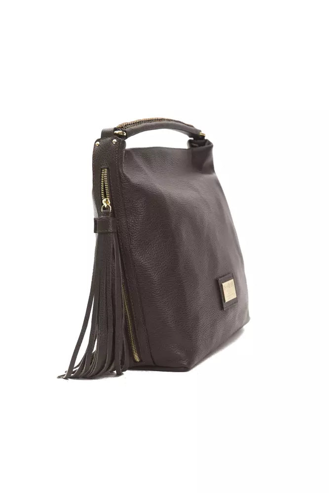Pompei Donatella Brown Leather Women Shoulder Bag | Regal Royce