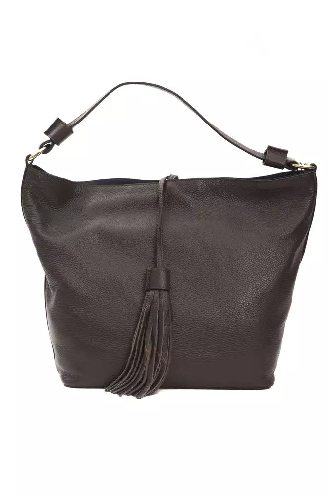 Pompei Donatella Brown Leather Women Shoulder Bag | Regal Royce