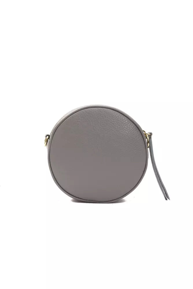 Pompei Donatella Gray Leather Women Crossbody Bag | Regal Royce
