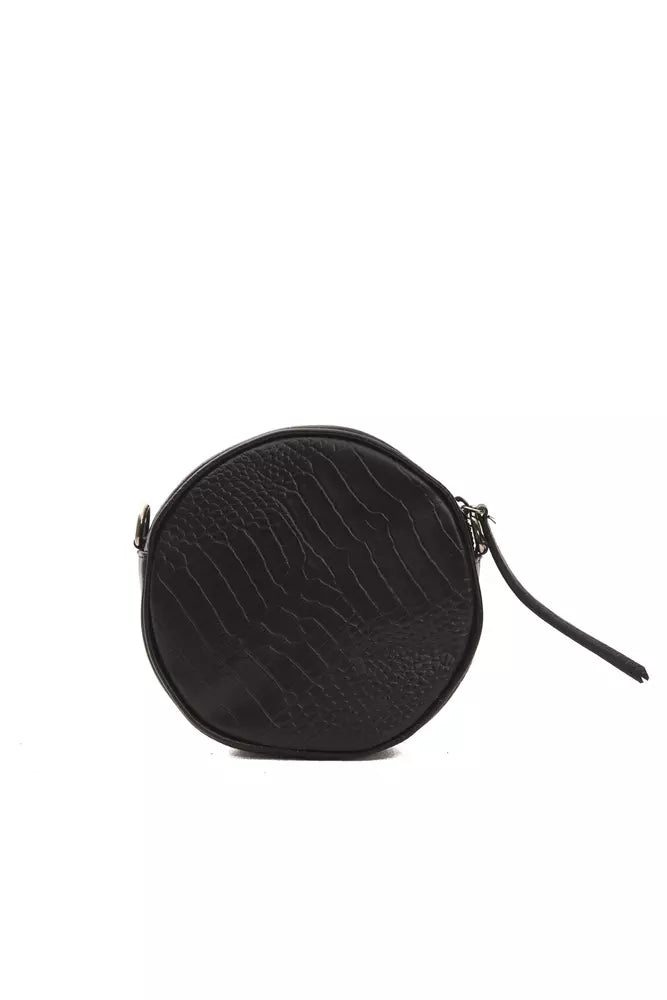 Pompei Donatella Black Leather Women Crossbody Bag | Regal Royce