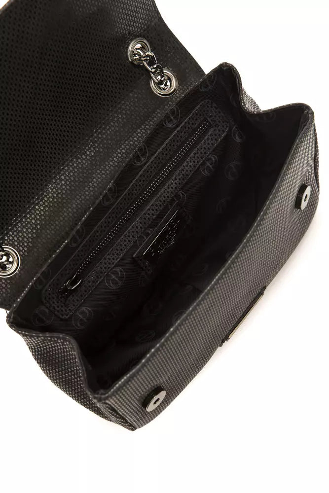 Pompei Donatella Black Leather Women Crossbody Bag | Regal Royce
