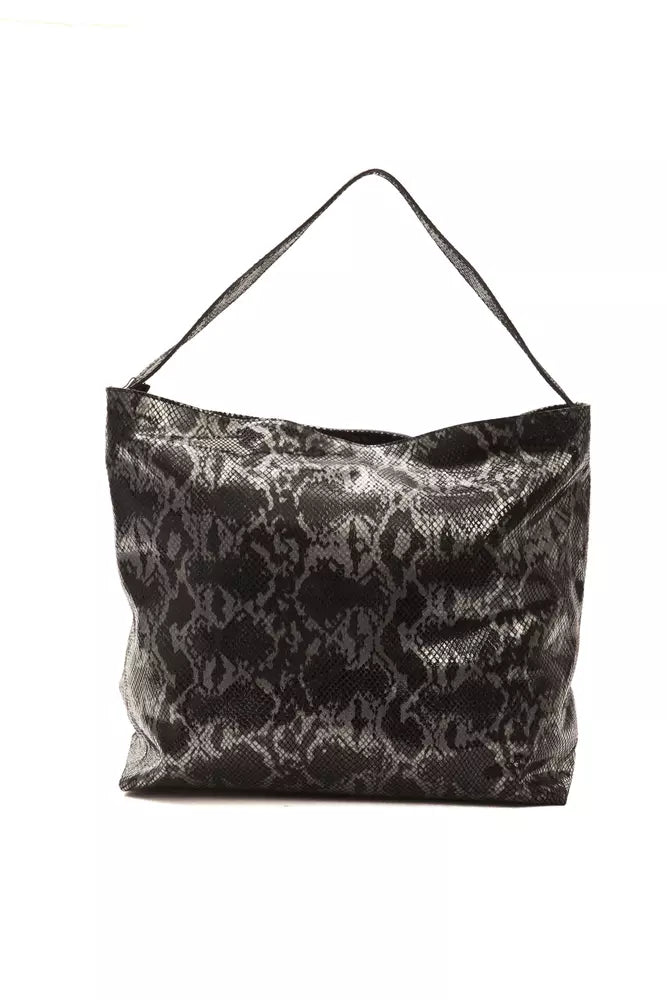 Pompei Donatella Gray Leather Women Shoulder Bag | Regal Royce