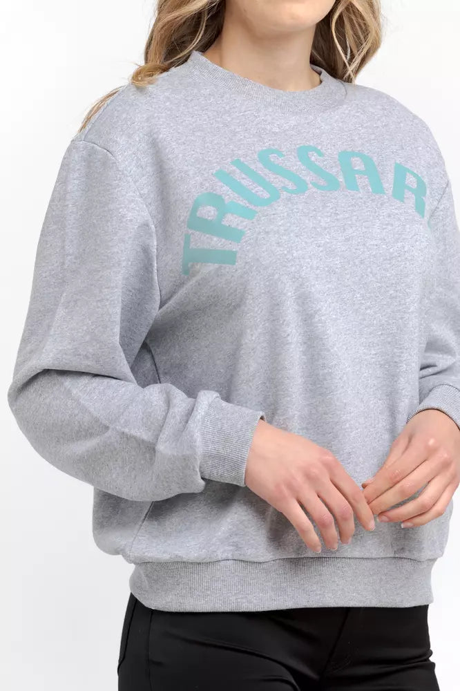 Trussardi Gray Cotton Women Sweatshirt | Regal Royce