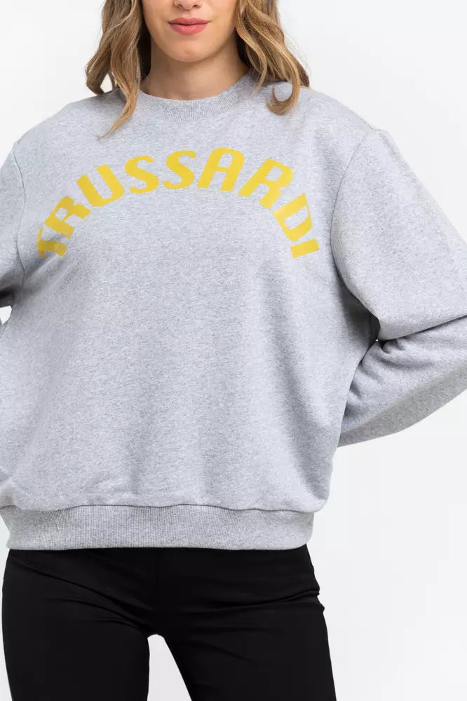 Trussardi Gray Cotton Women Sweatshirt | Regal Royce