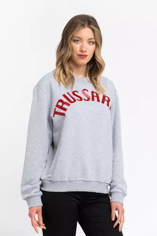 Trussardi Gray Cotton Women Sweatshirt | Regal Royce